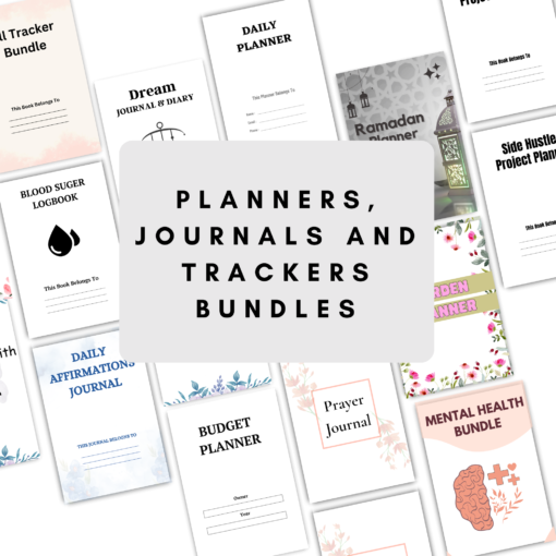 Journal, Planner and Tracker Bundles Journal, Planner and Tracker Bundles